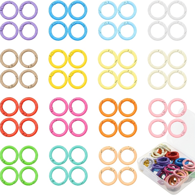 Jewelry Making Materials Wholesale - 100pcs O-Ring Pegas Bulat Berwarna-warni 25mm