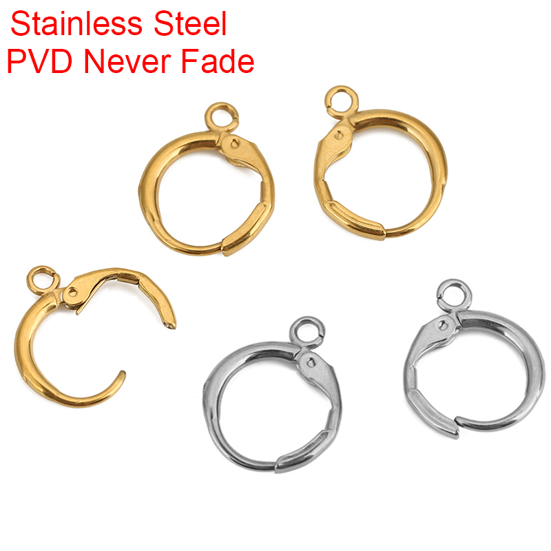 Jewelry Making Metal - 10 Buah Kait Anting Baja Tahan