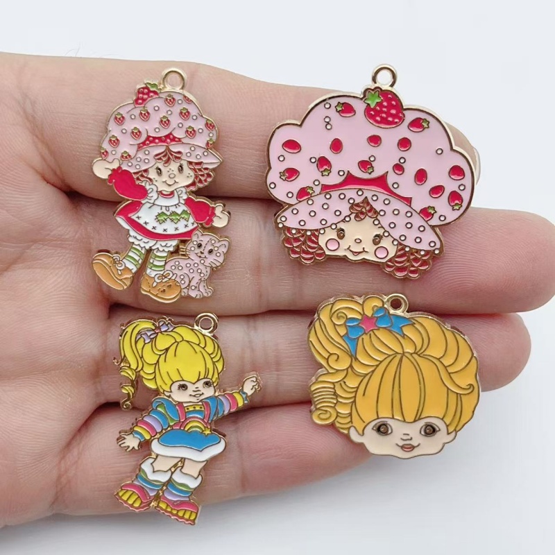 Jewelry Making Metal - 10 Buah Perhiasan Logam Enamel Gadis