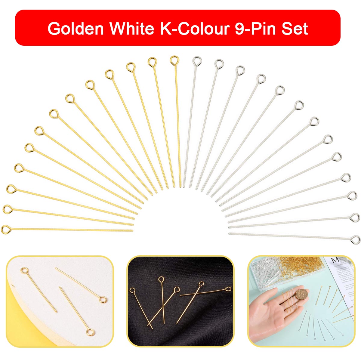 150 buah/pak logam 9-pin warna - Jewelry Making Rivets ulasan dan harga