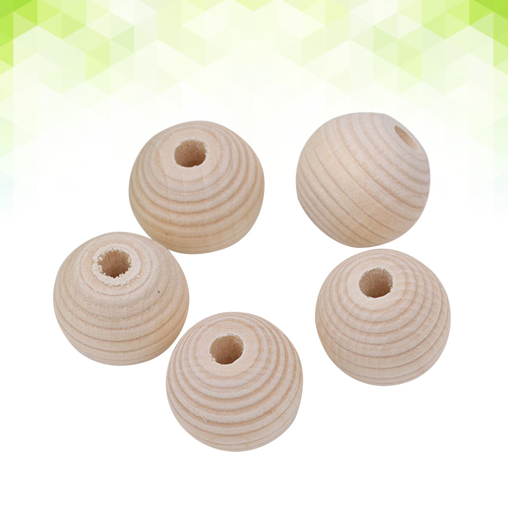 30Pcs Manik-manik Kayu Polos T - Jewelry Making Kit For Kids ulasan dan harga