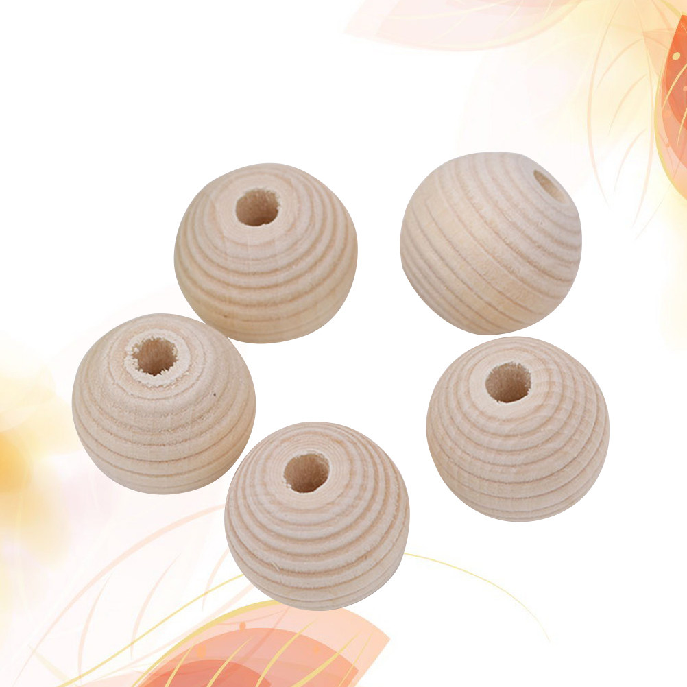 30Pcs Manik-manik Kayu Polos T - Jewelry Making Kit For Kids ulasan dan harga