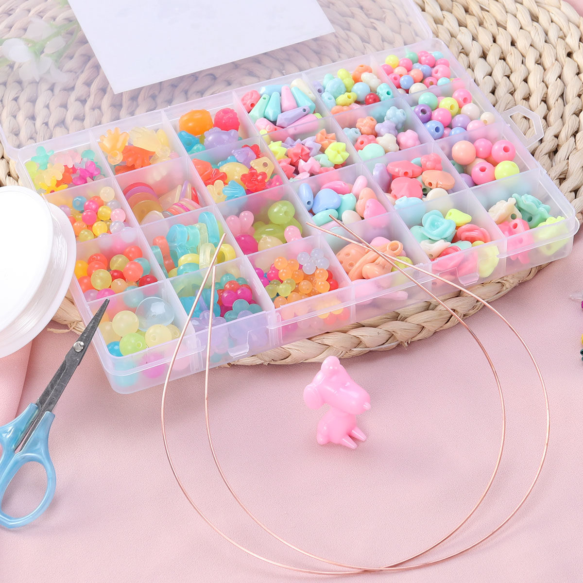 520Pcs Set Manik-manik DIY unt - Jewelry Making Kit For Kids ulasan dan harga