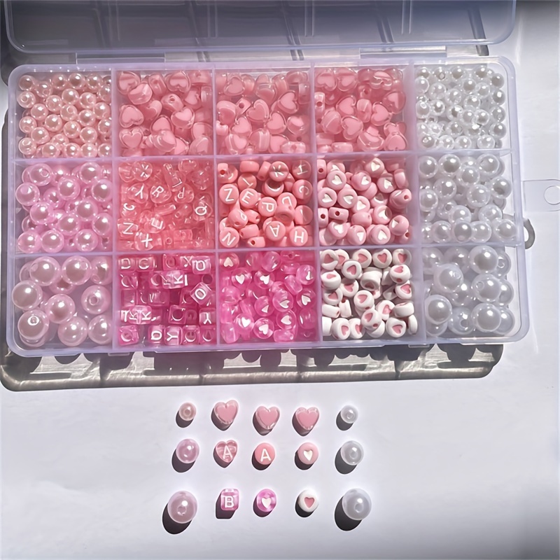 10-Piece Kotak Alfabet Pink, M - Jewelry Making Beginners ulasan dan harga