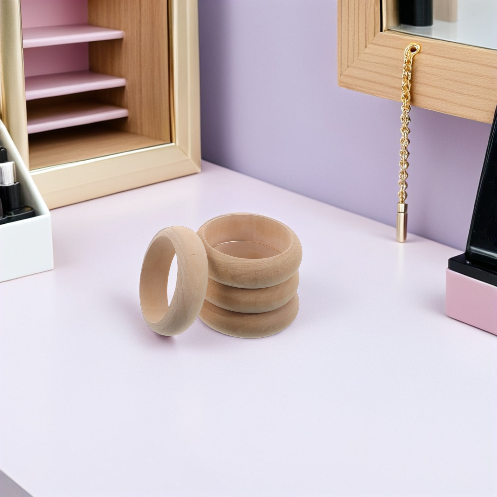 4 Buah Gelang Kayu Alami Tanpa - Jewelry Making A Ring ulasan dan harga