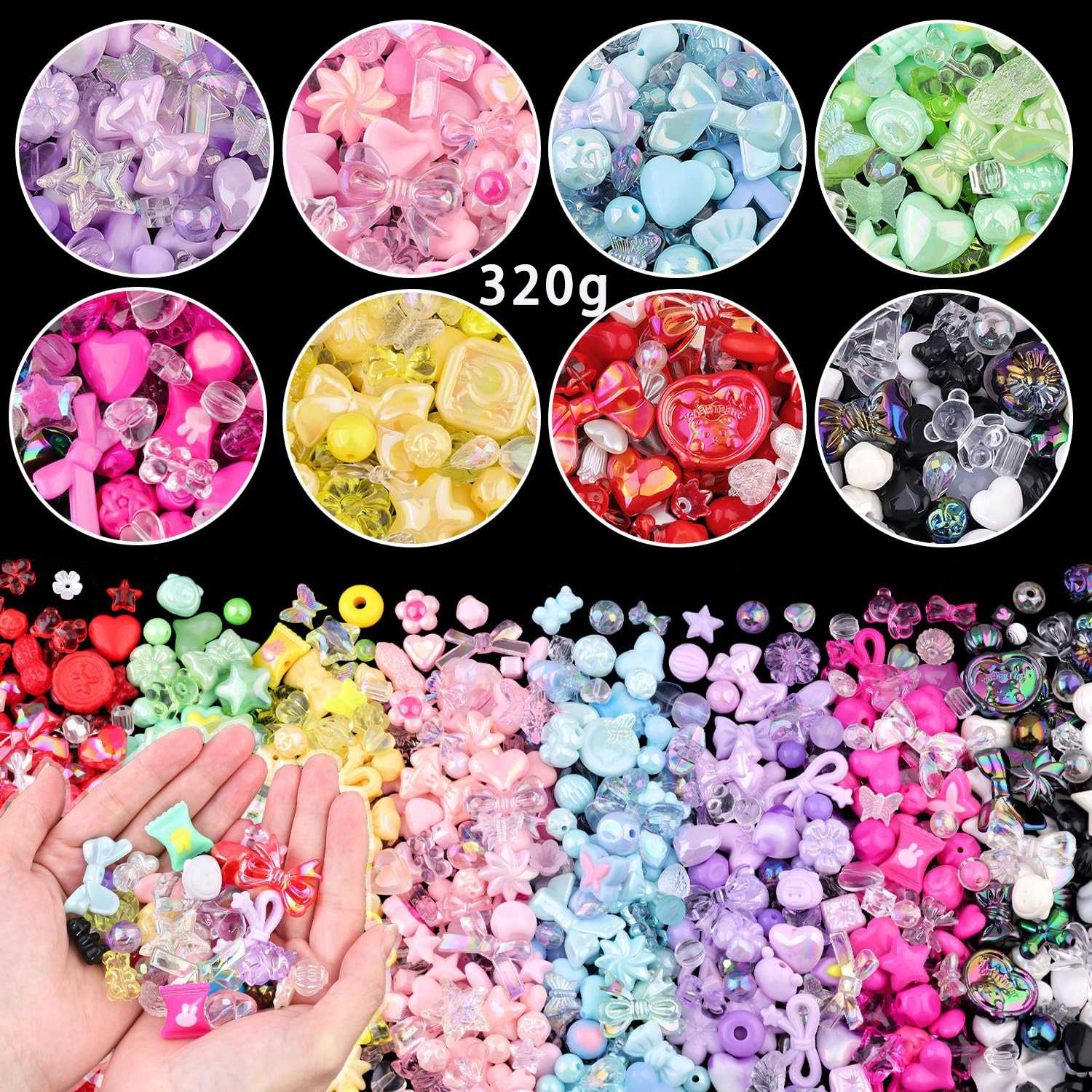 1 kantong Manik-manik Akrilik  - Jewelry Making Game ulasan dan harga
