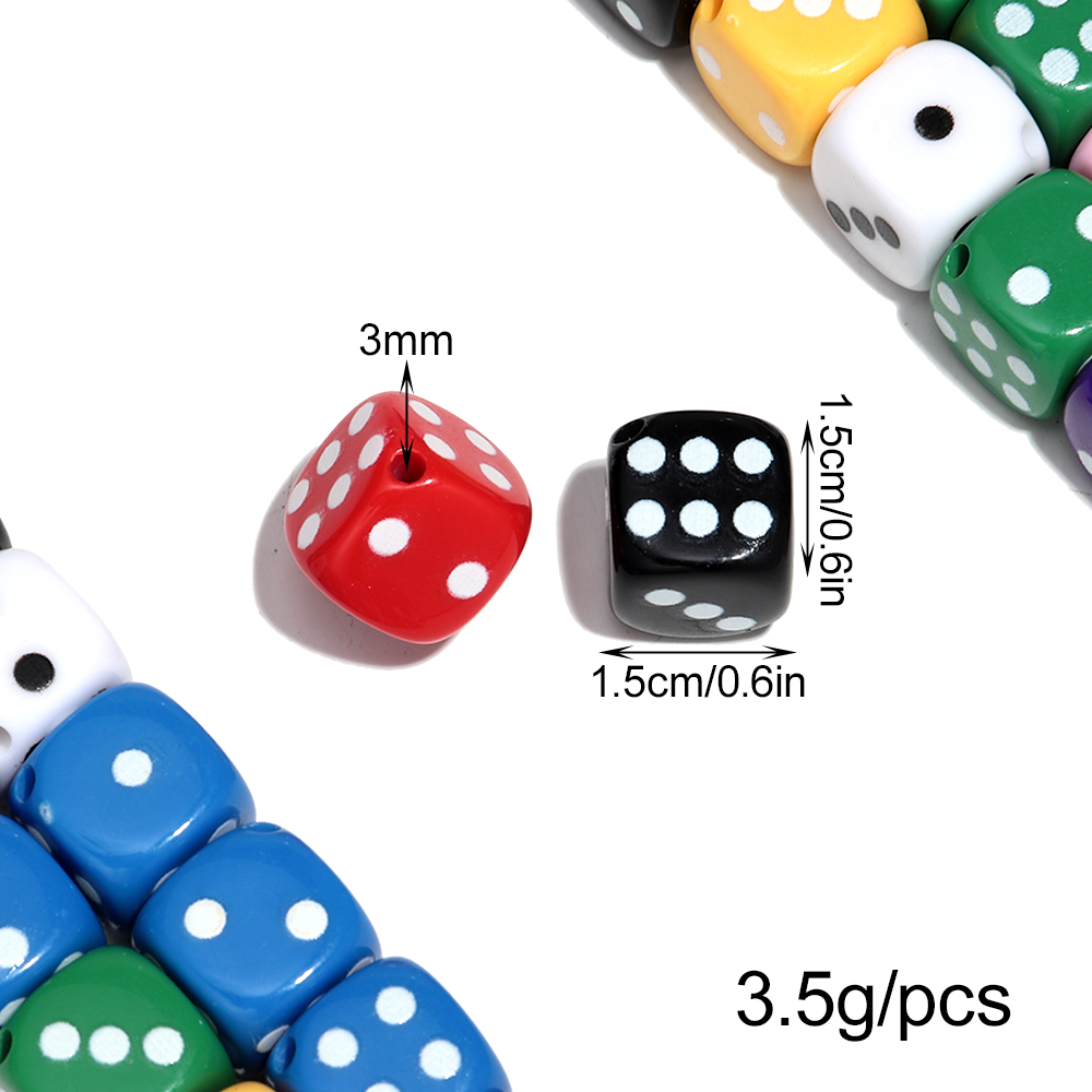 10pcs Manik-manik Akrilik Warn - Jewelry Making Game ulasan dan harga