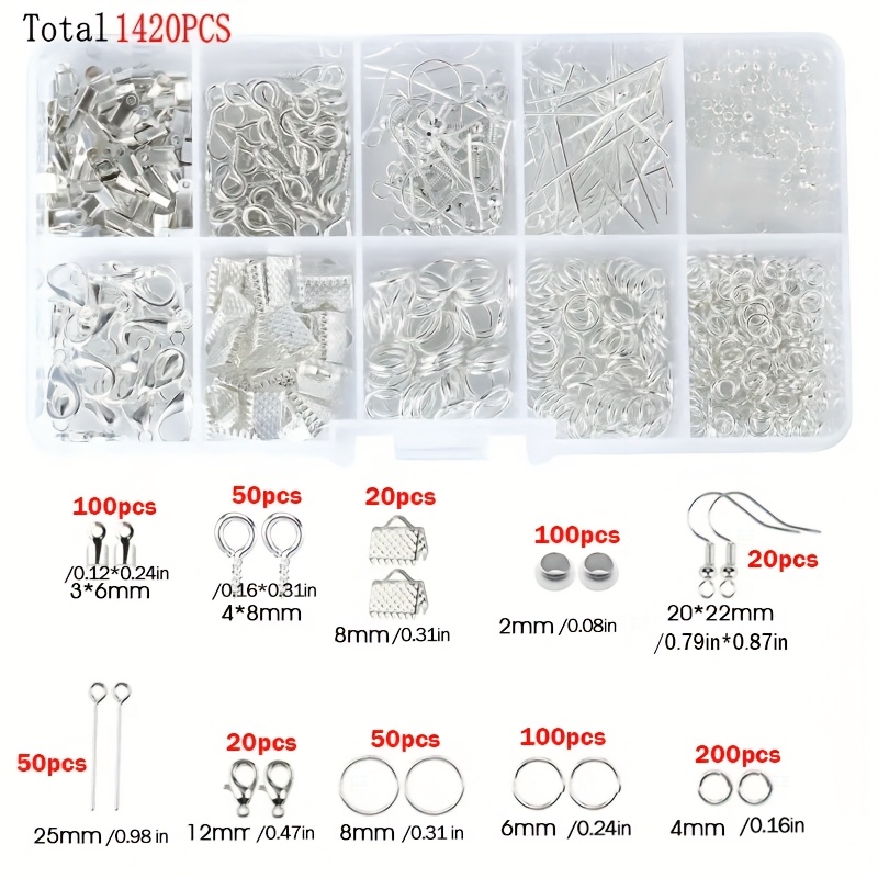 1420pcs 1 kotak Set Perlengkap - Jewelry Making A Ring ulasan dan harga