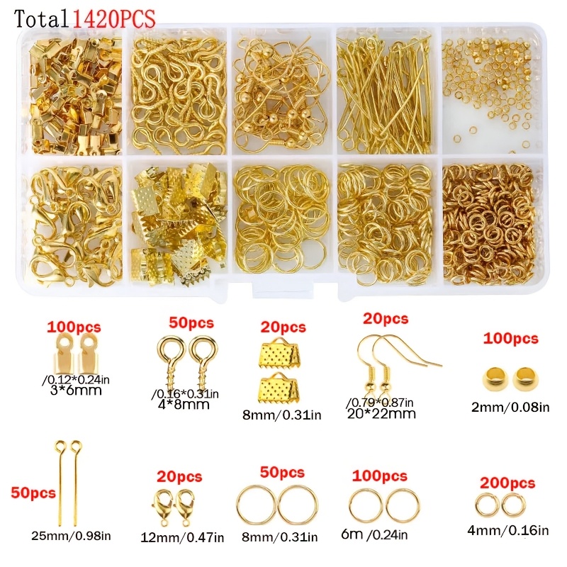 1420pcs 1 kotak Set Perlengkap - Jewelry Making A Ring ulasan dan harga