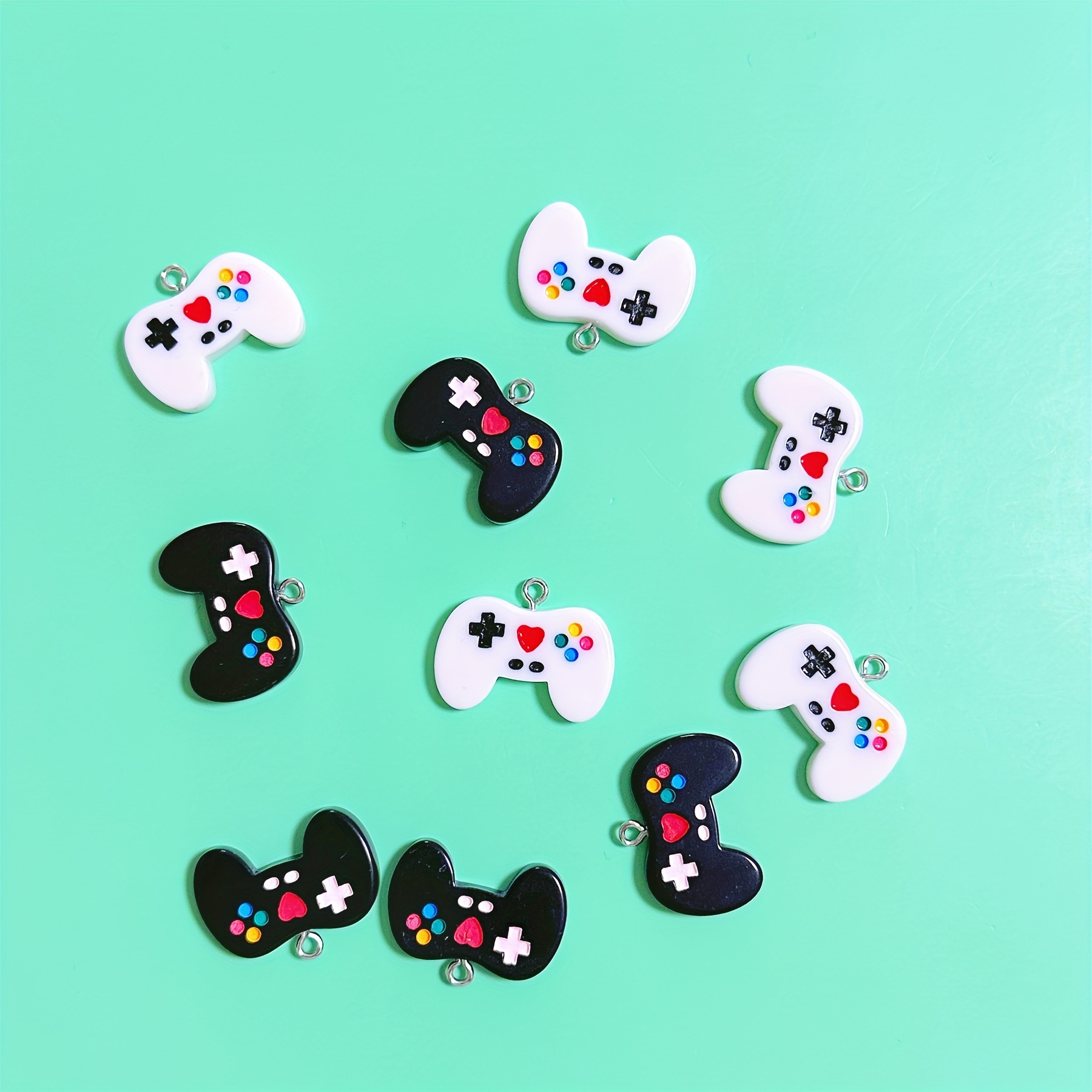 10 Buah Liontin Gamepad Resin  - Jewelry Making Game ulasan dan harga