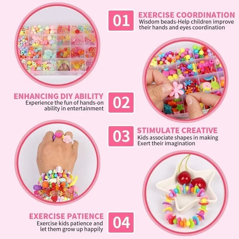 Set manik-manik DIY anak perem - Jewelry Making Kit For Kids ulasan dan harga